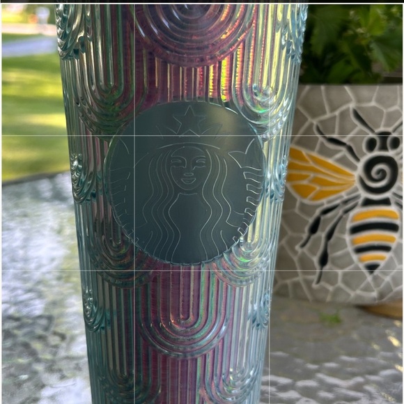Starbucks iridescent plastic 24 oz Reflective Tumbler - Picture 3 of 4
